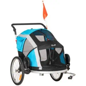 2i1 hopfällbar cykelvagn/joggingvagn 150x82x108 cm Hundtransport från Tildasstore.