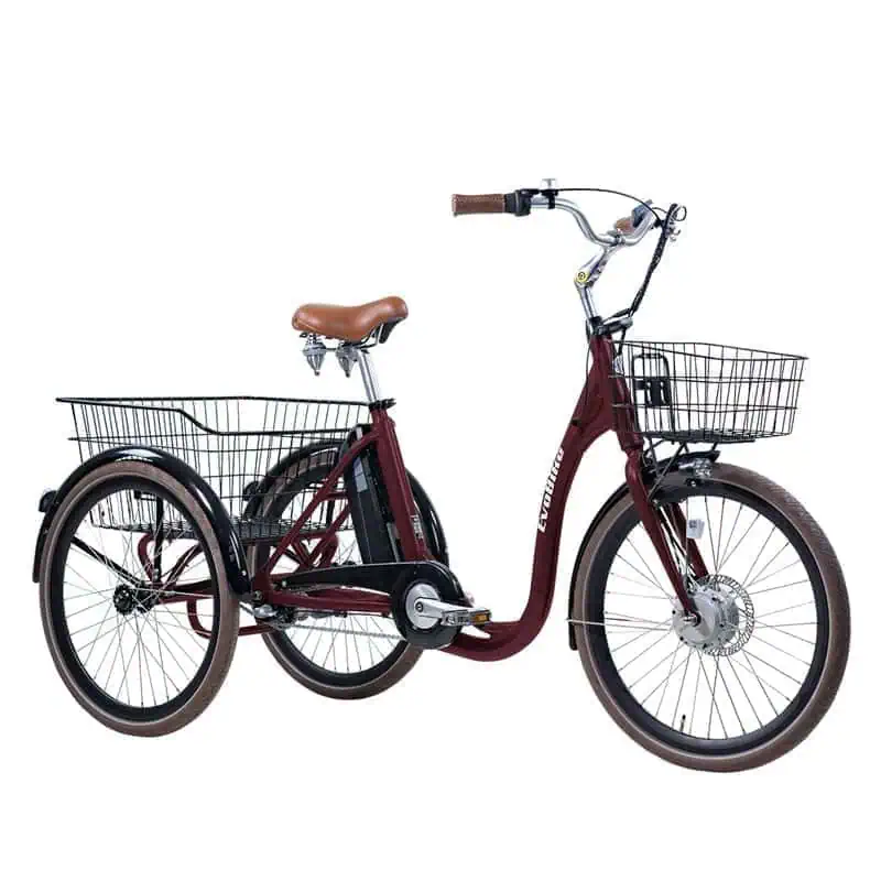 Fyndex - Elcykel Trehjulig Elcykel Evobike Elegant 24 tum 250W 2023 432 Wh - Röd från .