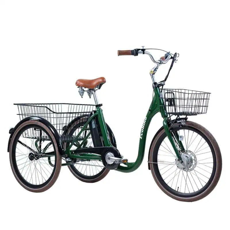Fyndex - Elcykel Trehjulig Elcykel Evobike Elegant 24 tum 250W 2023 540 Wh - Olivgrön från .