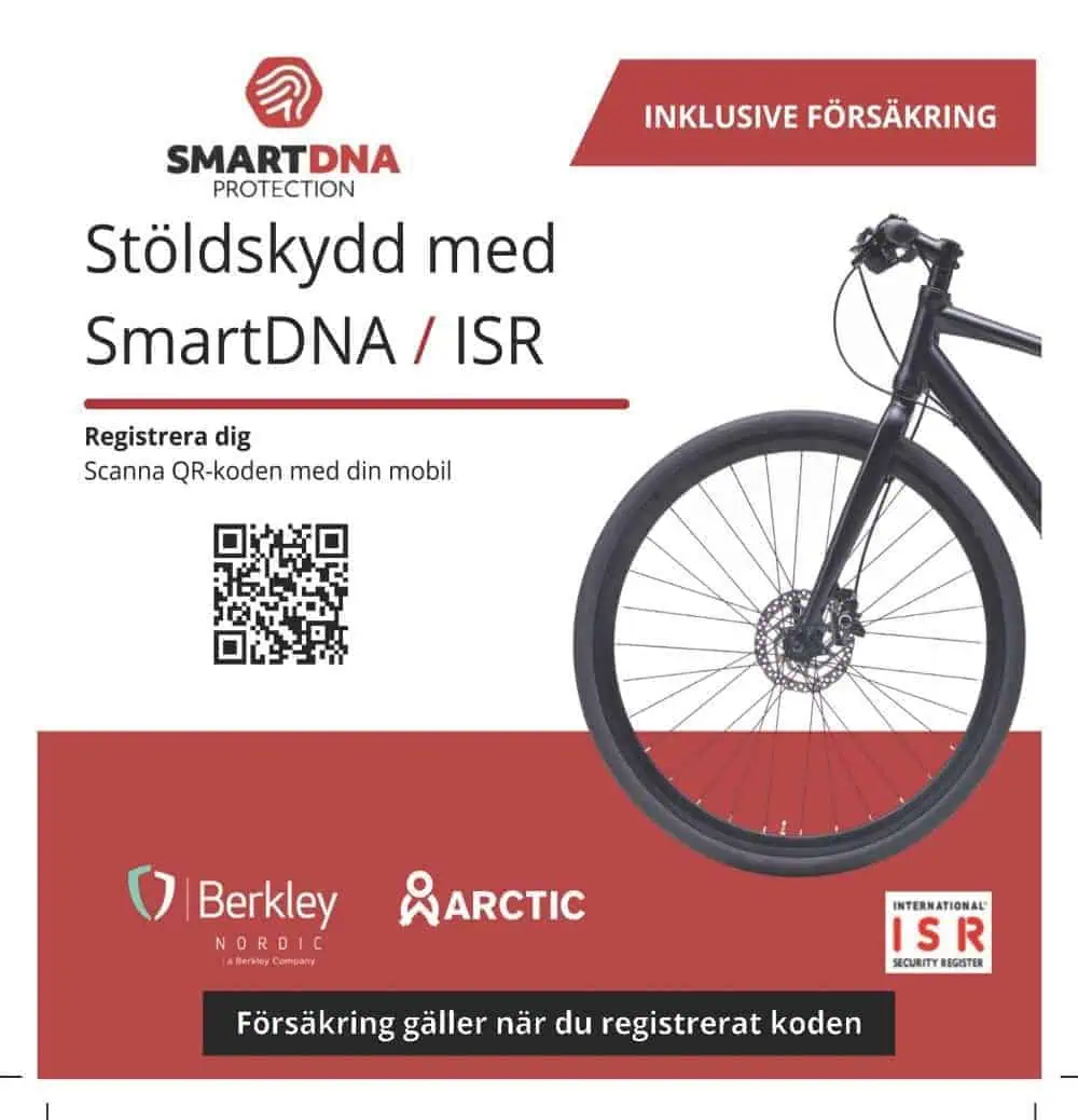 SmartDNA ISR-märkning Röd (inkl försäkring) från E-Wheels.