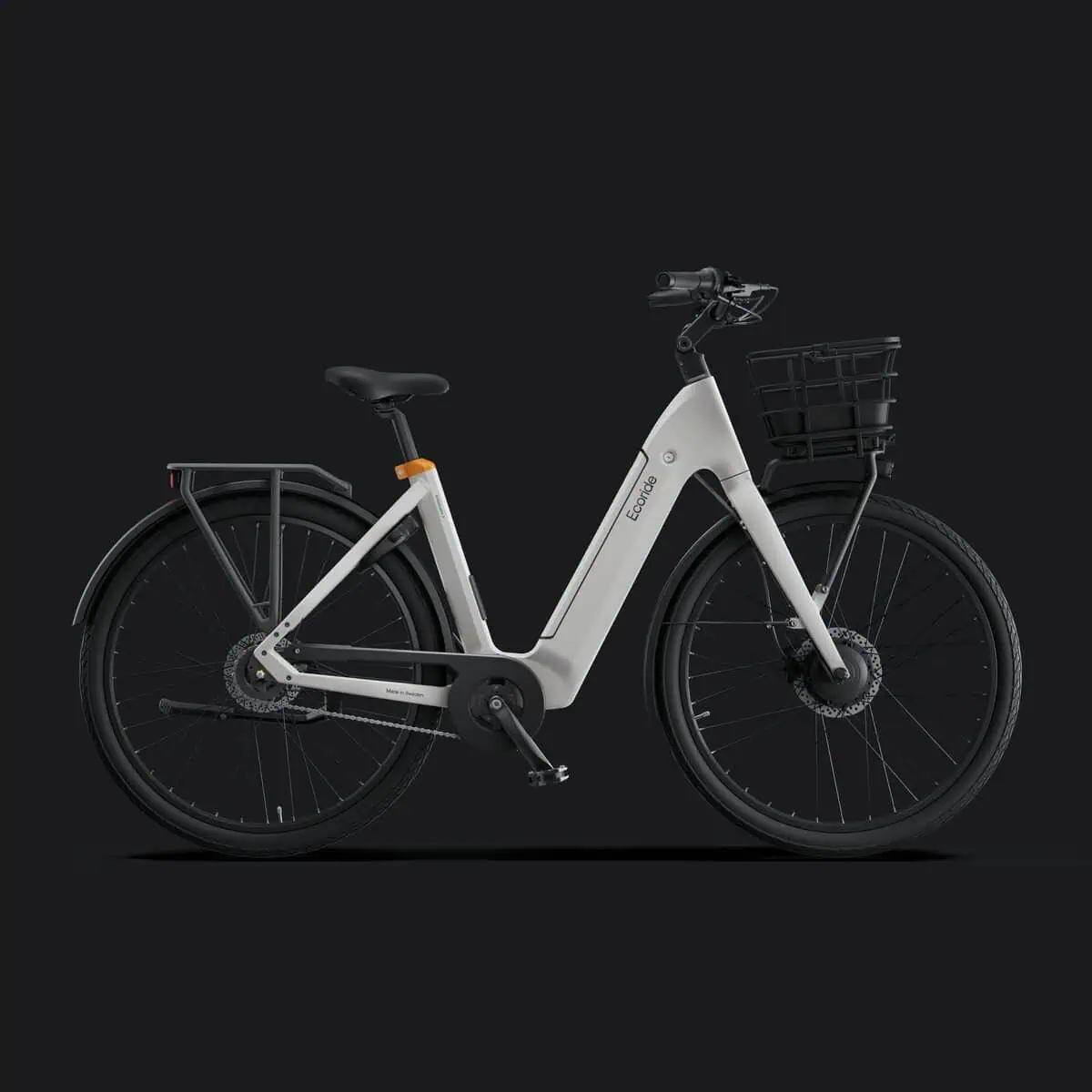 Ecoride Ambassador-4-hubmotor-chain-disc-white-medium Home > Electric Bikes > City Electric Bikes från Ecoride.