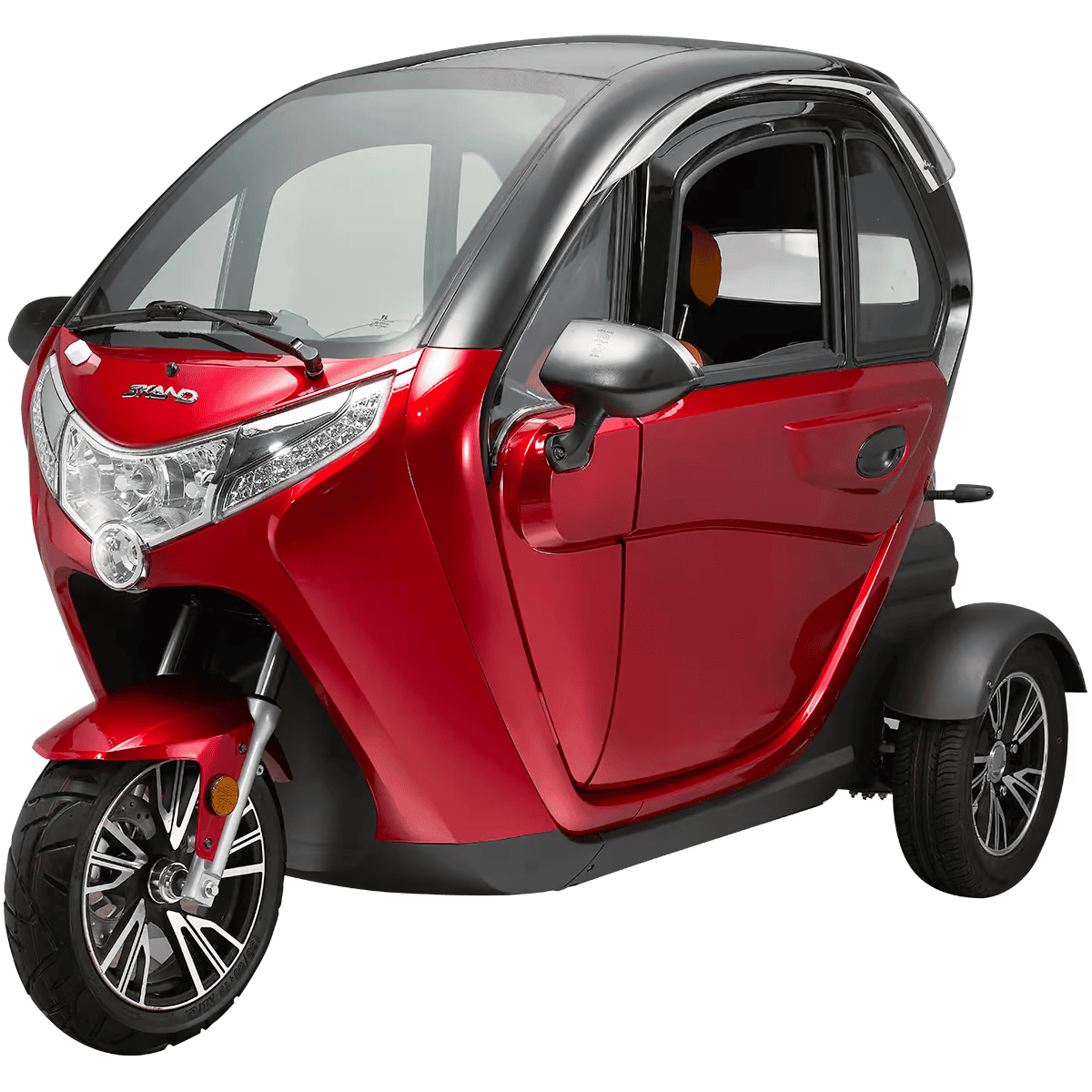 Mopedbil elektrisk Skand Gomoto 3.3 - Klass 1 röd 45km/h