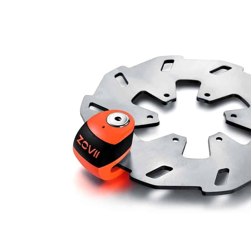 Skivlås med alarm ZOVII - orange från Zovii.