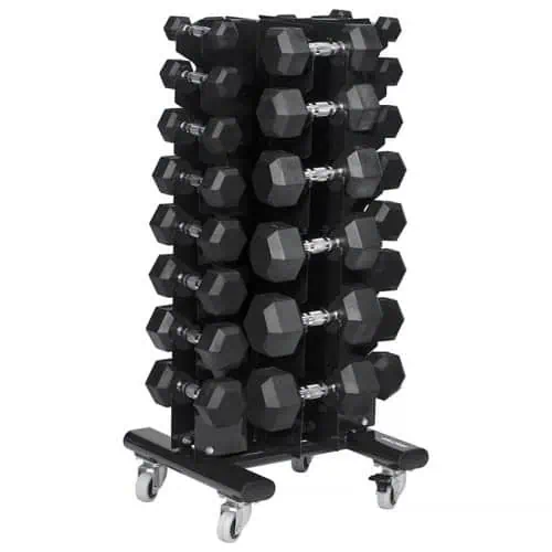 Hantelställ för 14 par hantlar Master Fitness Hexagon från Master Fitness.