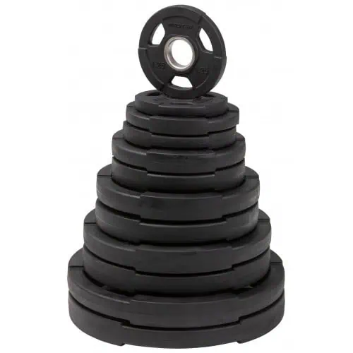 Viktset 115 Kg De luxe Gummiklädda viktskivor Master från Master Fitness.