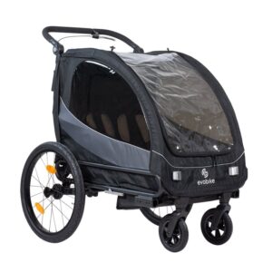 Cykelvagn Evobike Väddö Duo Svart / Grå från Evobike.