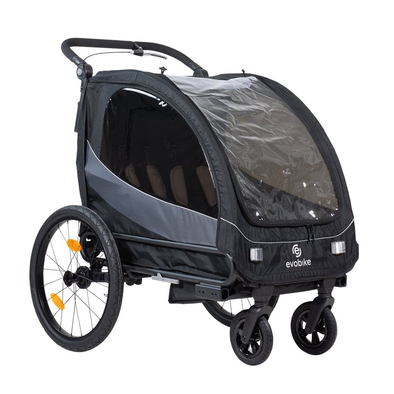 Cykelvagn Evobike Väddö Duo Svart / Grå från Evobike.