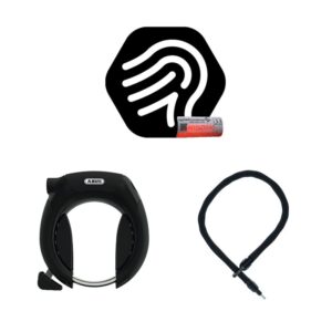 Säkerhetspaket - ABUS Ramlås 5955 Pro Shield Plus inkl. kätting 100 cm samt Smart DNA från Evobike.