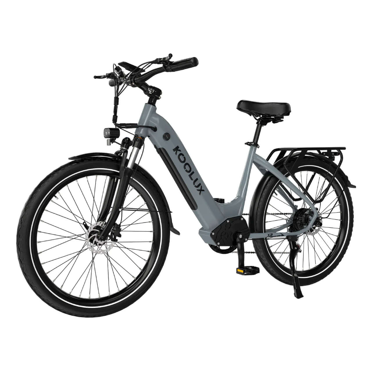 X2 Elcykel (25 km/h) - Grå Elcykel från Elektronikhjulet.se.