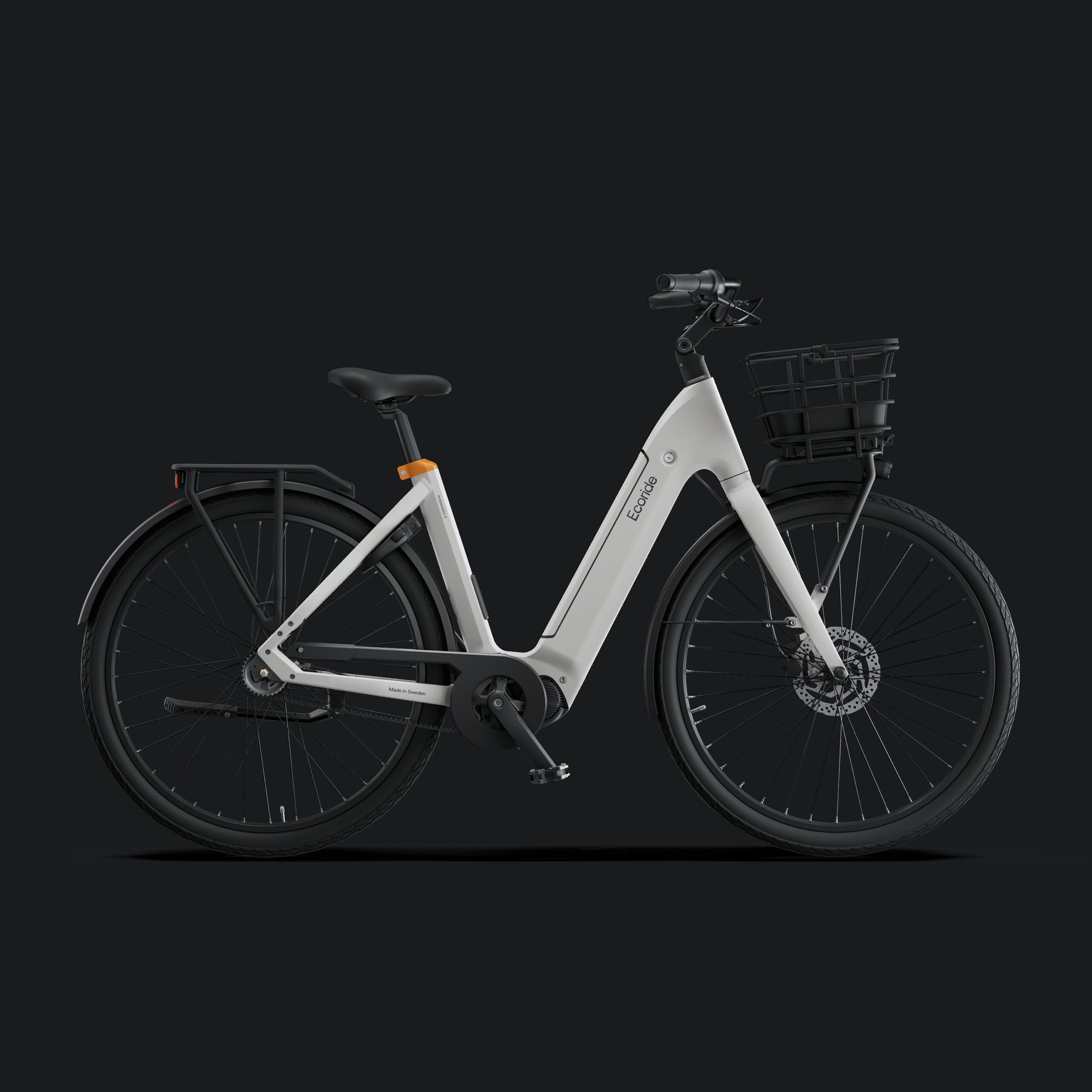 Ecoride Ambassador-4-Midmotor-Belt-Coaster-White-Medium Home > Electric Bikes > City Electric Bikes från Ecoride.