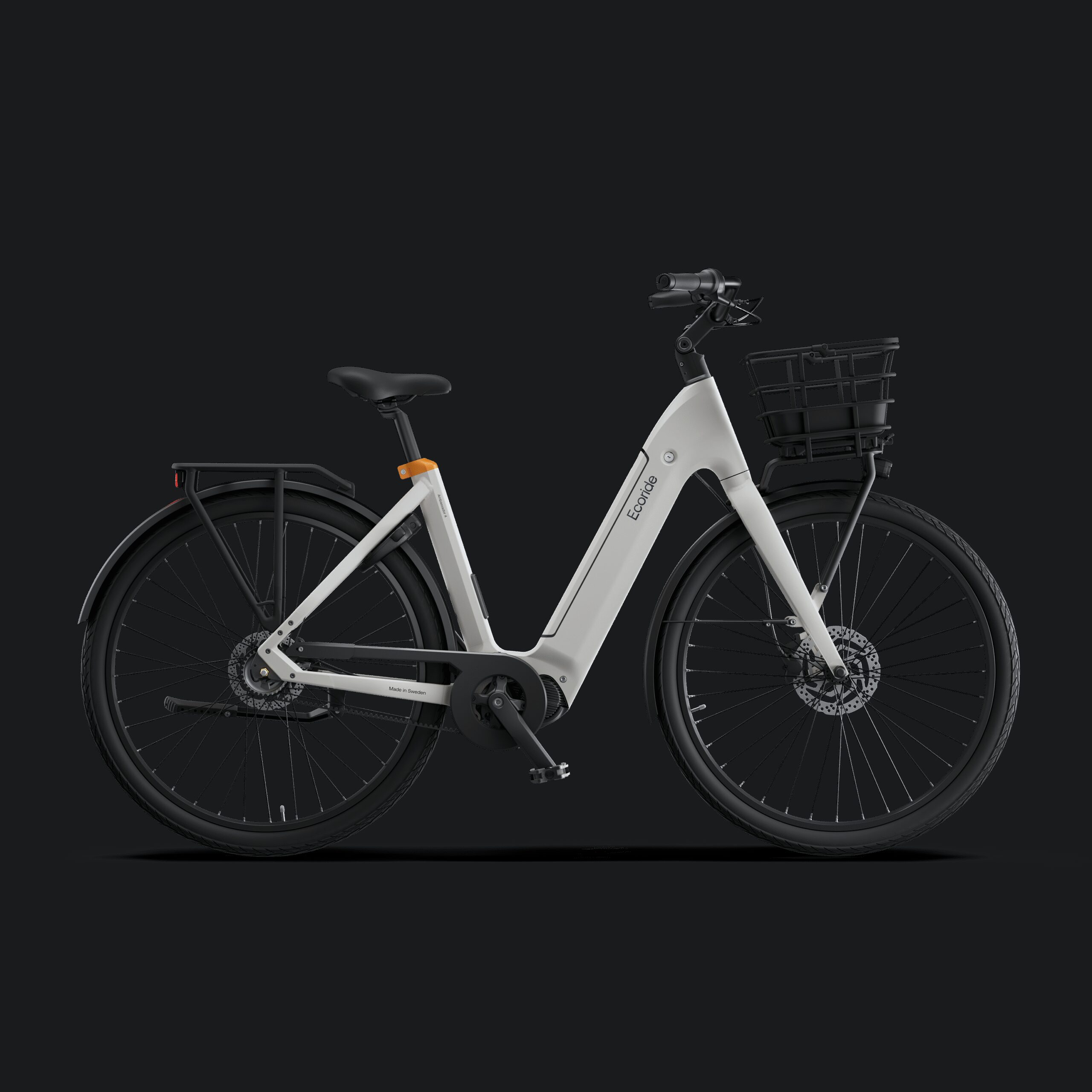 Ecoride Ambassador-4-Midmotor-Belt-Disc-White-Medium Home > Electric Bikes > City Electric Bikes från Ecoride.