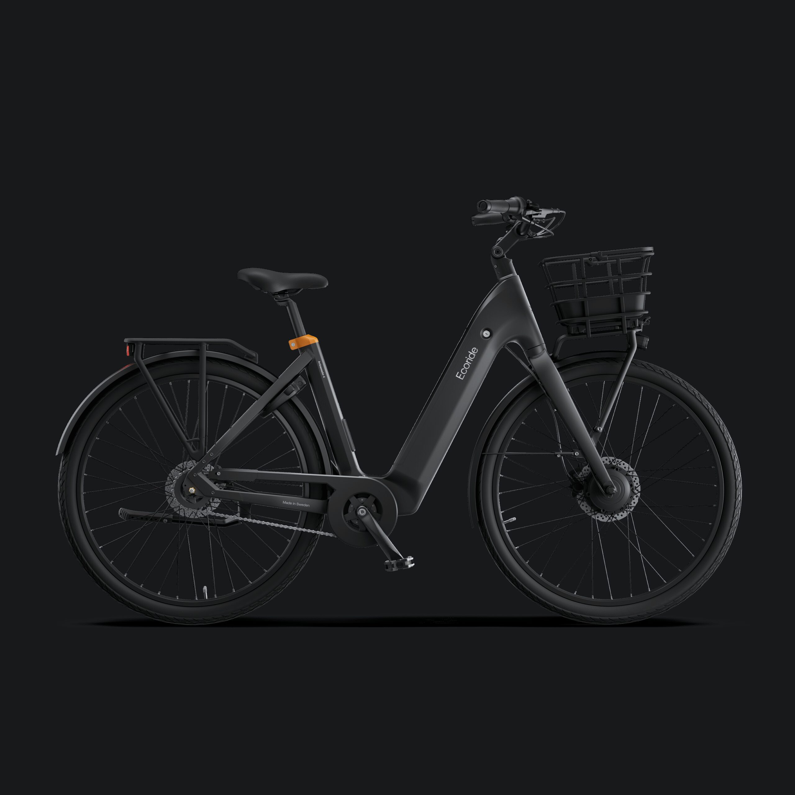Ecoride Ambassador-4-hubmotor-chain-disc-black-medium Home > Electric Bikes > City Electric Bikes från Ecoride.