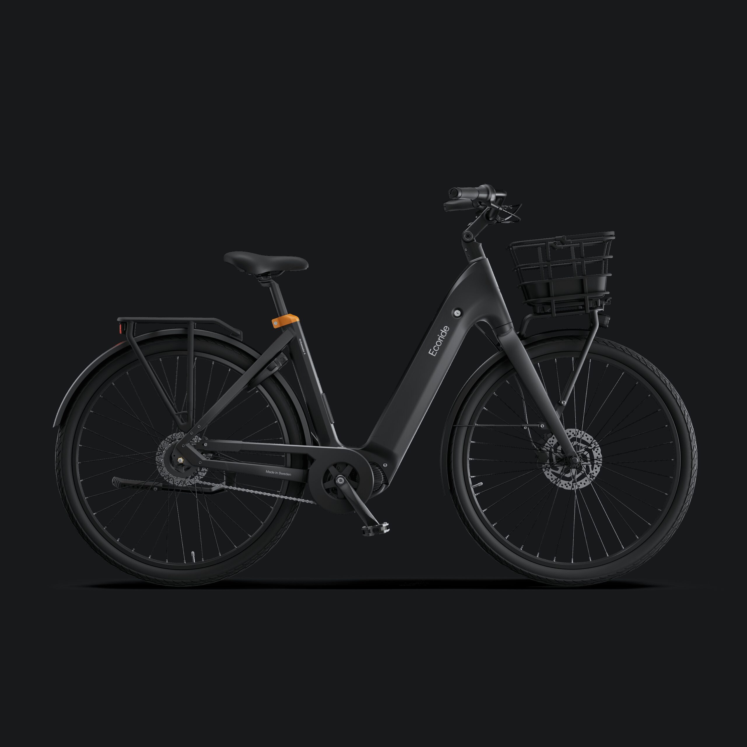 Ecoride Ambassador-4-midmotor-chain-disc-black-medium Home > Electric Bikes > City Electric Bikes från Ecoride.