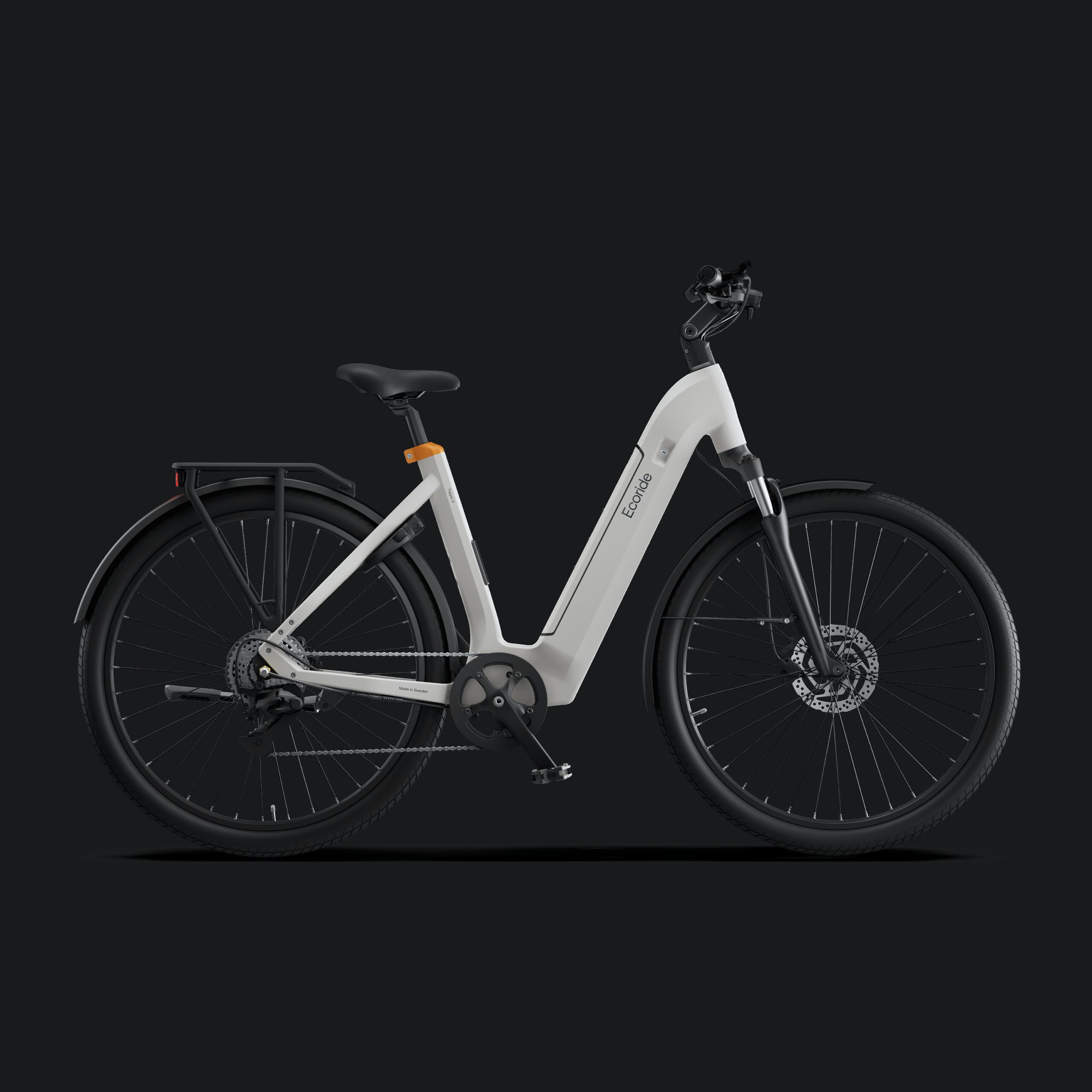 Ecoride Tripper-4-Hubmotor-Low-step-white-medium Home > Electric Bikes > Hybrid Electric Bikes från Ecoride.