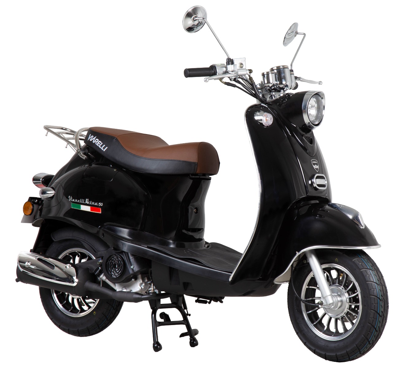 Moped Viarelli Retro-50 Svart 45 km/h (Euro 5 Klass 1) från Viarelli.