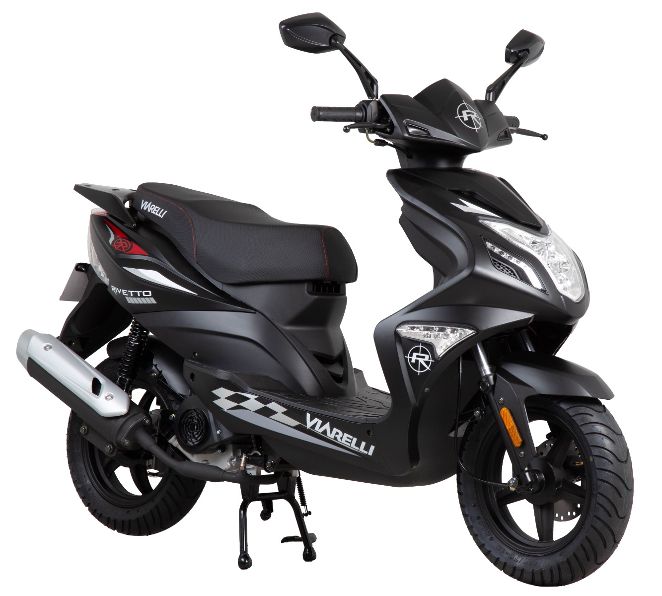 Moped Viarelli Rivetto Mattsvart 45 km/h (Euro 5 Klass 1) från Viarelli.