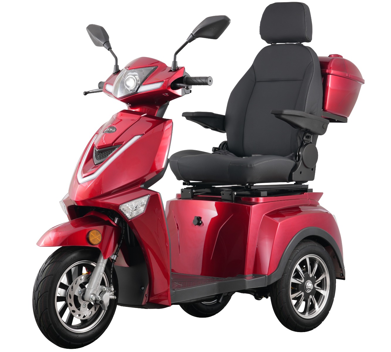 Promenadscooter Skand Leijona 1300 Plus Litium - Röd från Skand.