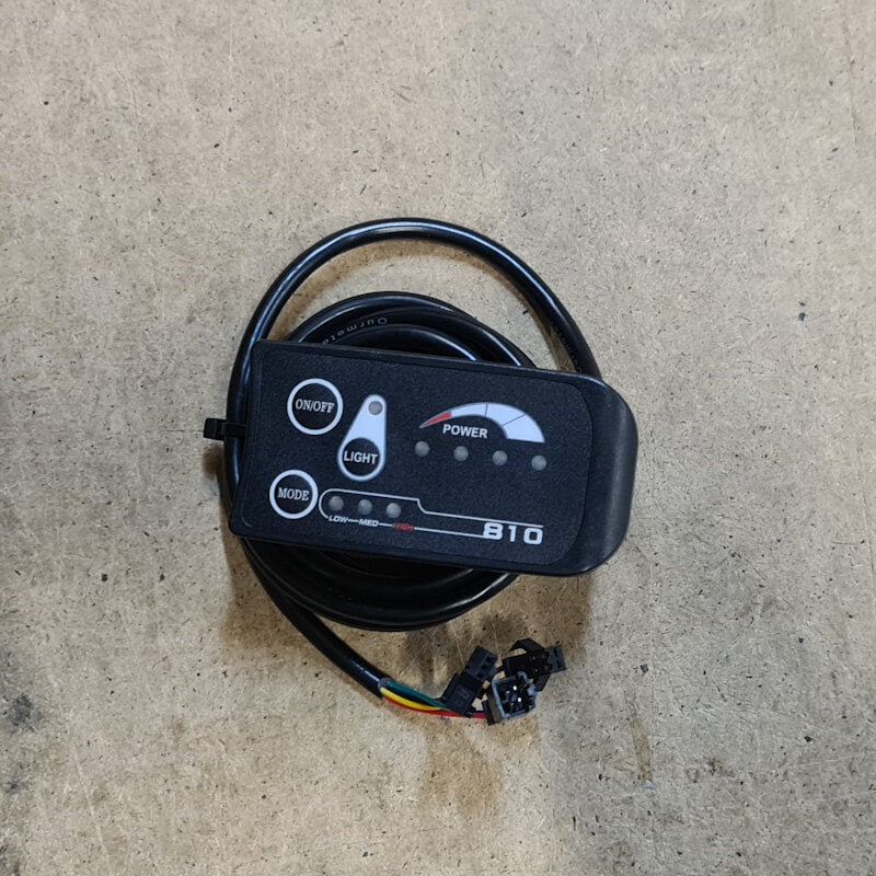3-speed PAS-kontrollpanel till Evobike - lång kabel från Evobike.