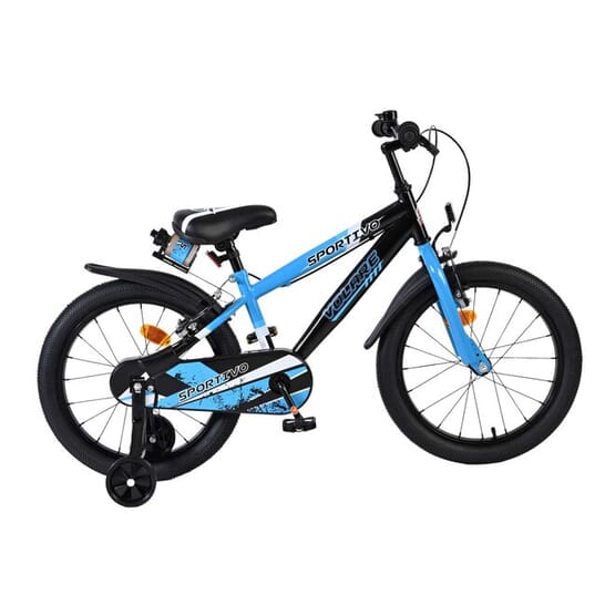 Barncykel - Volare - Sportivo Kinderfiets - 18 Tum - Blå Svart - Två Handbromsar från Volare.