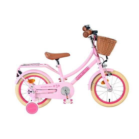 Volare - Barncykel - Excellent 14 Tum Rosa - Fotbroms Med Cykelkorg från Volare.