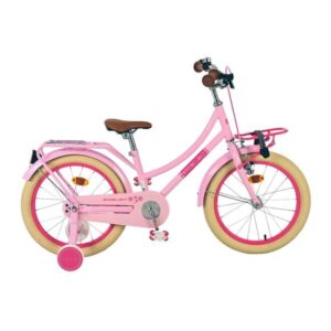 Volare - Barncykel - Excellent 18 Tum Rosa - Fotbroms Med Pakethållare Fram från Volare.