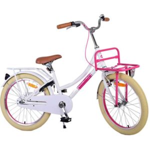Volare - Barncykel - Excellent 20 Tum Vit - Fotbroms Med Pakethållare Fram från Volare.