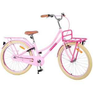 Volare - Barncykel - Excellent 24 Tum Rosa - Fotbroms Med Pakethållare Fram från Volare.