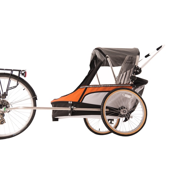Wike - Cykelvagn Dubbel Premium (jogging + Stroller) - Orange/Grey från Wike.