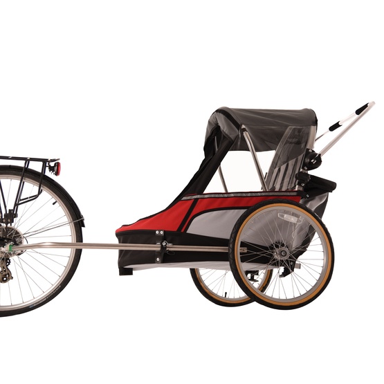 Wike - Cykelvagn Dubbel Premium (jogging + Stroller) - Red/Grey från Wike.