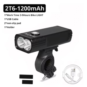 Vattentät 2000 Lumens L2/T6 Cykellampa Uppladdningsbart 1200 mAh  IPX5 Waterproof Fritidsprylar och Sportprylar > Cykellampor och Cykelbelysning från .