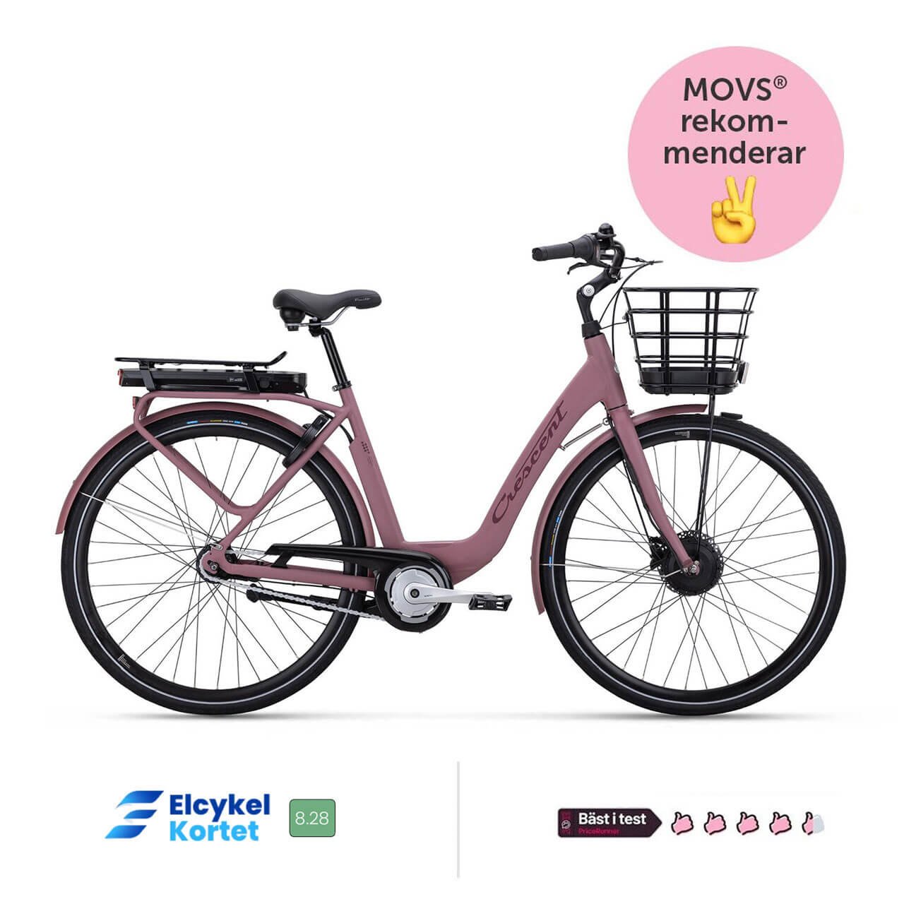 Crescent Elina 7 Vxl Bordeaux Matt  51cm Elcykel  Klassisk 2024 från .